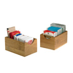 Thumbnail image #1 for Tableware Solutions USA Leone S0079 Rectangular Bamboo Sachet Holder, Natural, 3" x 4-1/2" x 2-1/4" Case of 6