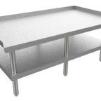 Thumbnail image #1 for Venancio USA EST60 Stainless Steel Equipment Stand with Tray and Undershelf, 60"W, 6" Adjustable Legs