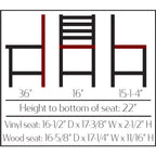 Thumbnail image #2 for Oak Street CS-234 Counter Height Ladder-Back Bar Stool, Armless, Welded Steel Frame, Footrest, Black Powder-Coat Finish