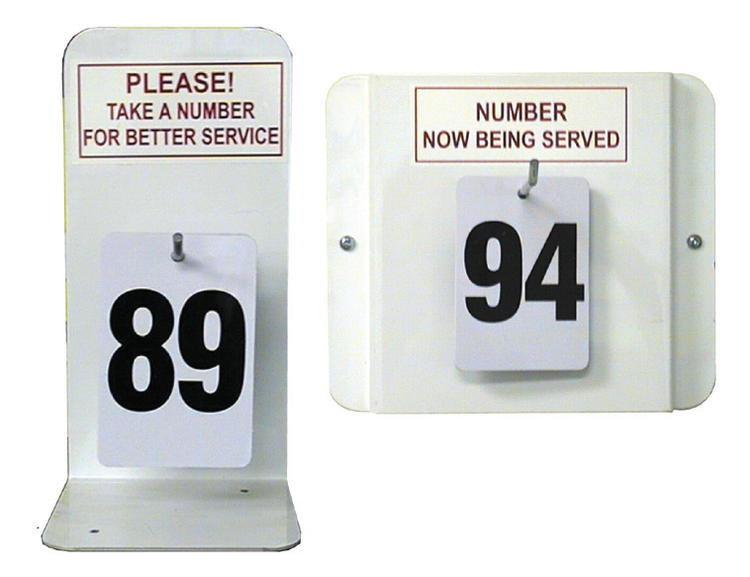 Product image #4 for Take-A-Number Customer Number System with Counter and Wall Units, 1-100 Double-Sided Numbers