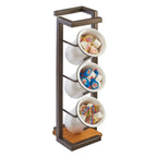 Thumbnail image #1 for Cal-Mil Sierra 3912-84 3-Cylinder Metal Display with Rustic Pine Accent, Bronze Finish