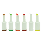 Thumbnail image #2 for Thunder Group PLSNP01W Plastic Storer and Pour Bottle, 1 Quart, White, Matching Spout and Cap Case of 12