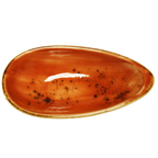 Thumbnail image #1 for Vertex China London Terra LTC-ASD-S 1 oz Oblong Hand-Painted Sauce Dish Case of 4 Dozen