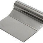 Thumbnail image #1 for JB Prince Martellato B996 Offset Stainless Steel Chocolate Scraper, 3-3/4"L x 4-3/4"W