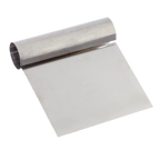 Thumbnail image #1 for Matfer Bourgeat 112822 Stainless Steel Dough Scraper with Rigid Beveled Blade, 5-1/4"L x 4-3/4"W