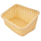 Thumbnail image #1 for G.E.T. Clipper Mill WB-1510-N Rectangular Polyweave Fast Food Basket, Natural Polypropylene, 9-1/4" x 13" Case of 6