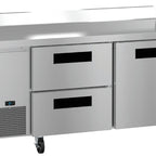 Thumbnail image #5 for Hoshizaki Steelheart WLR67B-D2 67-Inch Two-Section Reach-In Worktop Refrigerator, 1 Solid Door, 2 Drawers, Stainless Steel