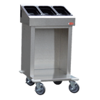 Thumbnail image #2 for Steril-Sil Company CRT24-1HP Stainless Steel Serving Food Pan Cart, Holds 1 Full-Size Pan, 25-1/4 x 24-3/4 x 41"H