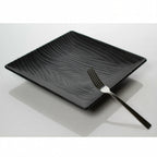 Thumbnail image #2 for G.E.T. Sustain 15003076001 Square Coupe Melamine Serving Tray, Black, 11-1/4" x 11-1/4" x 1-3/4" Case of 6