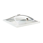 Thumbnail image #1 for Cal-Mil Cold Concept 3402 Clear Acrylic Square Dome Cover, 12" x 12" x 3-1/2", Hinged Door with Handle
