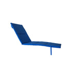 Thumbnail image #1 for Grosfillex Eco 98249231 Bahia Chaise Cushion, 1-1/5" Thick, with Hood and Velcro Side Ties, Blue Case of 6