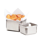 Thumbnail image #1 for G.E.T. Clipper Mill 4-80848 Stainless Steel Square Berry Basket, 5 x 5 x 3 in Case of 12