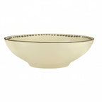 Thumbnail image #2 for Libbey Dulcet DULCET-5C Stoneware Serving Bowl, 9-1/8" Diameter, Cream with Dots