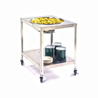Thumbnail image #1 for Lakeside Manufacturing 712 Mobile Stainless Steel Bowl Stand, 30-Qt Bowl Cutout, 25-1/4"W x 33-1/4"D x 33"H