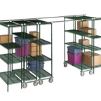 Thumbnail image #1 for 1880 Hospitality Focus Foodservice FTSTK11 High-Density Shelving Track Set, 11 ft, with Track Joiners