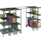 Thumbnail image #1 for 1880 Hospitality Focus Foodservice FTSTK13 High-Density Shelving Track Set, 13 ft, with Track Joiners