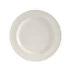 Thumbnail image #1 for Tuxton China Modena AMU-009 Ceramic Plate, 12-1/2-Inch, Round, Wide Rim, Pearl White 1 Dozen