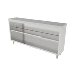 Thumbnail image #1 for ATSMFG MET MET-CDN-1572 ATS MFG Dish Cabinet, 72"W x 15"D x 35"H, 18/430 Stainless Steel Top, 2 Under Shelves