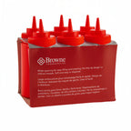 Thumbnail image #2 for Browne USA Foodservice 57801705 16 oz Red Wide-Mouth No-Drip Squeeze Bottle