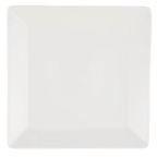 Thumbnail image #1 for Vertex China Crystal Bay CB-8S Square Porcelain Plate, 9-1/2", Embossed Rim, Flared Edge 1 Dozen