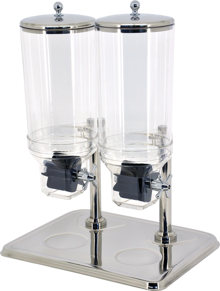 Product image #2 for Omcan USA Stainless Steel Double Cereal Dispenser, 7.5 L x 2