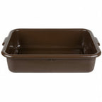 Thumbnail image #1 for Libertyware BT5BR Bus Tub, 21-1/2"W x 15-1/2"D x 5"H, One Compartment, Stackable, Brown, NSF Case of 6