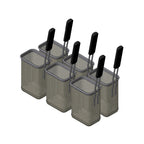 Thumbnail image #1 for Arcobaleno Pasta Equipment APCB6SET6 Pasta Cooker Basket Set, 6 Size #6 Stainless Steel Perforated Baskets, 340–454 g Capacity Each
