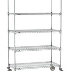Thumbnail image #1 for Metro Super Erecta SA-3072C-80-M5 Super Adjustable Mobile Wire Shelving Unit, 72"W x 30"D x 80"H, 600 lb. capacity per shelf, 1200 lb. capacity per