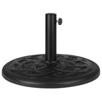 Thumbnail image #1 for Flash Furniture GM-UB19-BZ-GG Round Umbrella Base, 19-1/4" Diameter, 30 lb., Black, with 3 Pole Adapters