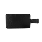 Thumbnail image #1 for G.E.T. Fo Bwa - EGS M127RC-B . . Melamine Rectangular Serving Board, 12 x 7 x 1/2 in, 4-1/2 in Handle, Black Faux Slate Case of 6