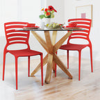 Thumbnail image #2 for Tramontina USA, Inc. 92237-040 Outdoor Plastic Chair, Slat Back, Red Case of 4