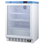 Thumbnail image #1 for Summit Commercial EQtemp ACR52GNSF456 Healthcare Medical Refrigerator, 3.88 cu. ft., Hinged Glass Door, 2–8°C, Freestanding or Built-In