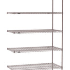 Thumbnail image #1 for Metro Super Erecta SE-1860K4-74-A5 Add-On Wire Shelving Unit, 60"W x 18"D x 74"H, 600 lb. capacity per shelf, 2000 lb. capacity per unit, 1" shelf