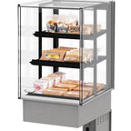 Thumbnail image #1 for Fri-Jado USA MCC 24-3 H SS PT Heated Countertop Food Merchandiser, 3 Flat Metal Shelves, Thermostatic Controls, 23-5/8"W