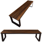 Thumbnail image #1 for Oak Street Compcor JUB1672-BENCH Outdoor Picnic-Style Bench, 72-Inch Seat, 16-Inch Deep, Powder-Coated Steel Frame