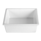 Thumbnail image #1 for G.E.T. Bugambilia IS025WG Square Salad Bar Bowl, 84.54 oz., 9" x 9" x 3", Cast Aluminum with Resin Coating, Willow Green