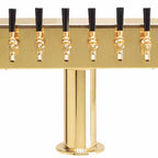 Thumbnail image #5 for Micro Matic USA DS-256-PVD T-Style Countertop Air-Cooled Draft Beer Tower, 6-Faucet, PVD Brass Finish