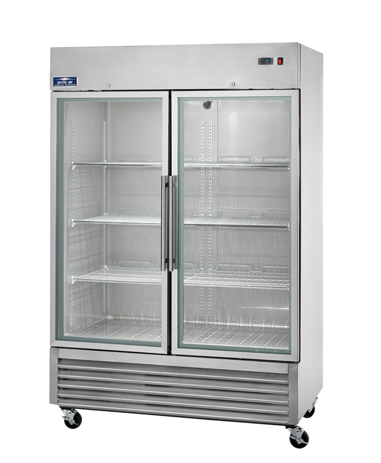 Product image #5 for Arctic Air AGR49 Two-Section Glass Door Reach-In Refrigerator, 49 Cu. Ft., Stainless Steel