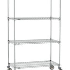 Thumbnail image #1 for Metro Super Erecta SA-1848C-80-M4 Super Adjustable Mobile Wire Shelving Unit, 48"W x 18"D x 80"H, 800 lb. capacity per shelf, 1200 lb. capacity per