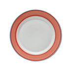 Thumbnail image #1 for G.E.T. Corona, Calypso PA1602902024 . . 8" Round Porcelain Plate with Rolled Edge and Blue Edge Dozen Case of 2 Dozen