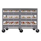 Thumbnail image #1 for Lockwood Manufacturing CR36-3-DW Mobile Double-Wide Aluminum Can Storage Rack, 72 #10 or 90 #5 Can Capacity