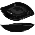 Thumbnail image #1 for International Tableware FAW-5-B Leaf-Shaped Ceramic Fruit Dish, 2-1/2 oz, Black, 5-1/8" x 3" Case of 4 Dozen