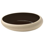 Thumbnail image #1 for Libbey Playground - Embrace 701182691001372 Half-Deep Coupe Plate, 10-1/4 in, Stoneware, Black