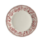 Thumbnail image #1 for Steelite International HL Ivory HL54863876 Round China Plate, 10-5/8 in, 1-3/8 in Deep, Hannah Maroon, Scalloped Edge 1 Dozen