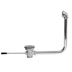 Thumbnail image #1 for Fisher 24902 Twist Waste Valve with Overflow Assembly, 3-1/2" Sink Opening, 2" Drain Outlet, Flat Strainer, Stainless Steel