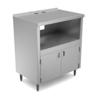 Thumbnail image #1 for Winholt Equipment WLFD-WRKSTN-1 Enclosed Stainless Steel Work Station, 30"W x 24"D x 43"H, 2 Hinged Doors