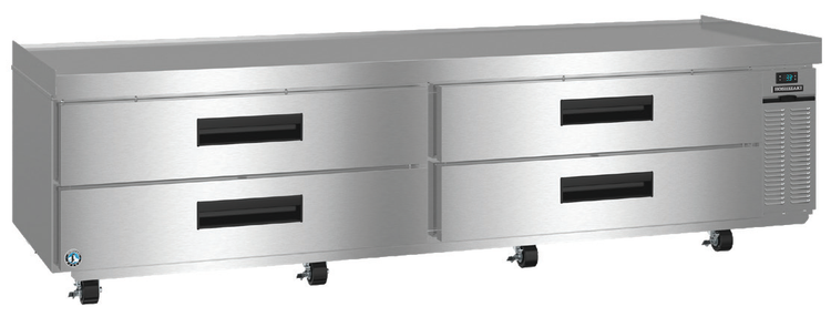 Product image #2 for Hoshizaki Steelheart 98 Inch Two-Section Refrigerated Equipment Stand with 4 Drawers