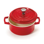 Thumbnail image #1 for G.E.T. Heiss CA-002-RW/CC Mini Induction Bistro Pot, 8 oz, Cast Aluminum with Ceramic Enamel, with Lid Case of 6