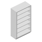 Thumbnail image #1 for IMC/Teddy SC-2348 Stainless Steel Open-Front Storage Cabinet, 23"D x 48"W x 84"H, 5 Adjustable Shelves
