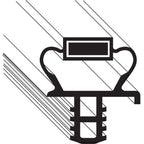 Thumbnail image #1 for AllPoints Foodservice Parts & Supplies Mavrik 25467 Snap-In Gray Vinyl Drawer Gasket, 13-1/8" x 27-7/8"